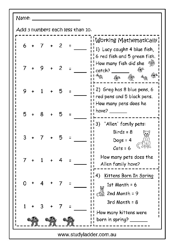 adding subtracting 3 digit numbers worksheet digit three