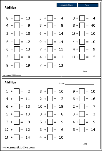 single-digit-addition-with-a-missing-number-mathematics-skills-online