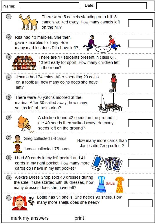 problem solving questions year 7