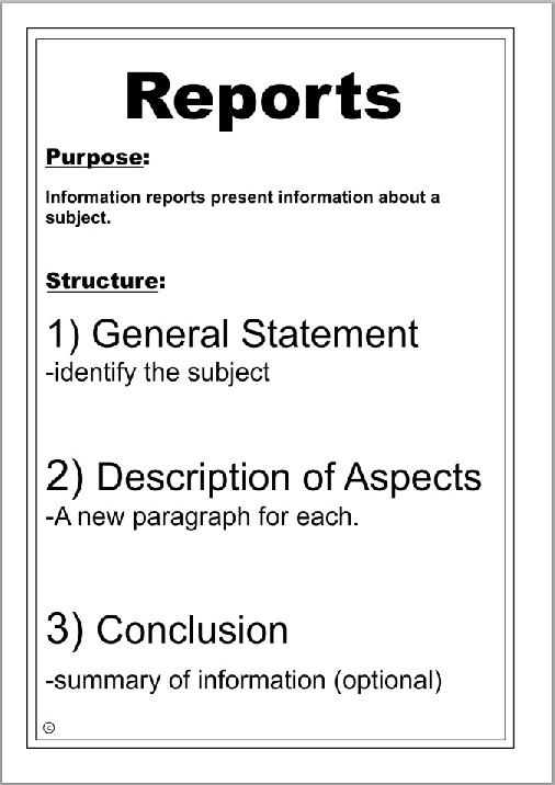 essay structure of report