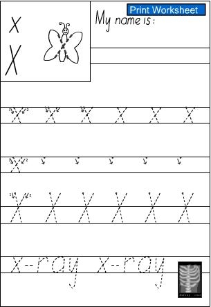 letter x x handwriting practice sheet english skills online